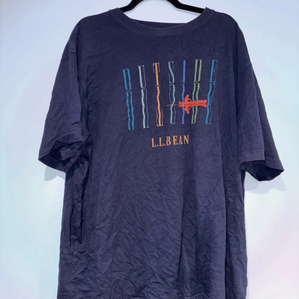 L.L. Bean Dark Blue Outdoor Graphic Tee XXL Tall